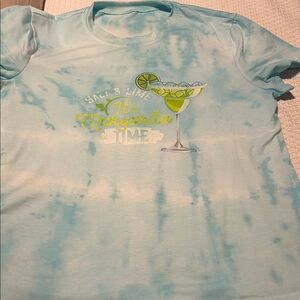 Blue Tie-Dye Margarita Graphic T-Shirt